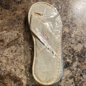 Natural Linen Sandals from Atlantis, the Cove New
